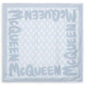 Alexander McQueen Graffiti Biker Silk Scarf